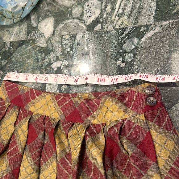 Vintage ‘80s Ralph Lauren Paisley Pleats Fringes Wool Silk Slip Pockets Size 8 - Picture 14 of 16